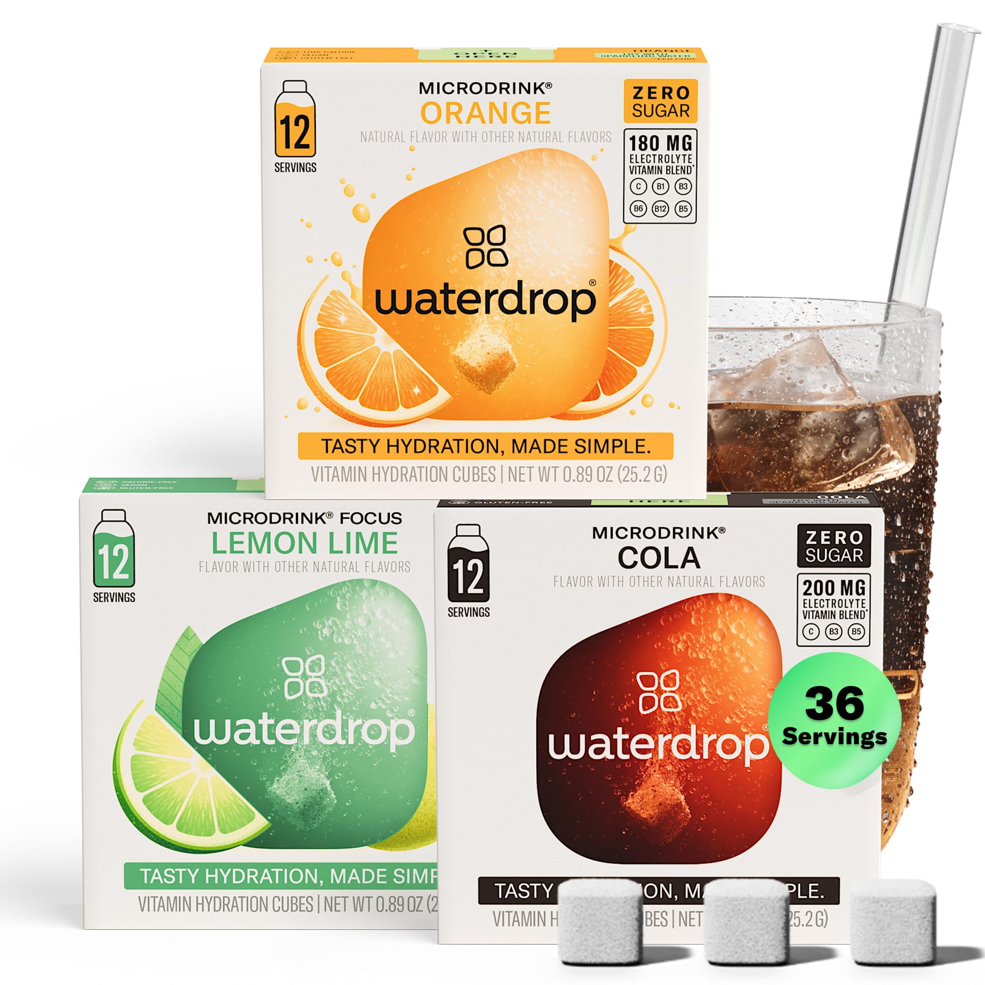 Amazon.com: Waterdrop Hydration Cubes with Vitamin C, B3, B5
